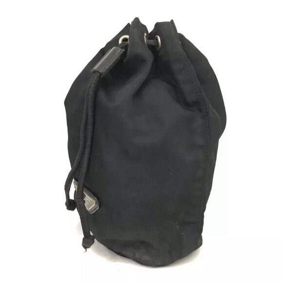 Prada Women's Black Nylon Vela Drawstring Pouch Bag - Picture 3 of 8
